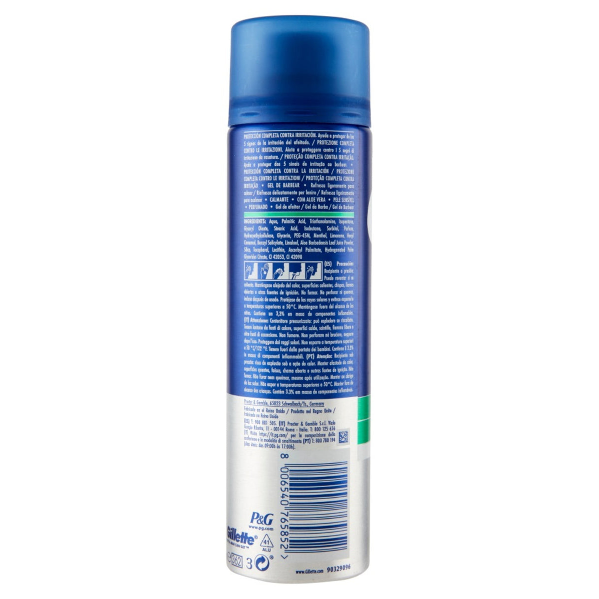 SCHIUMA DA BARBA GILLETTE SERIES GEL PER PELLI SENSIBILI 200 ml