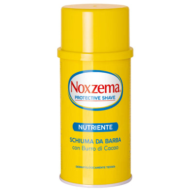 Lattina schiuma da barba Noxzema Nutriente gialla burro di cacao 300ml frontale