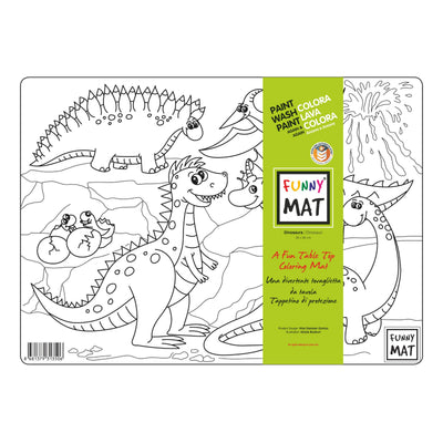 Funny Mat Tovaglietta Lavabile da Colorare Epoca Giurassica 48x33,5 cm