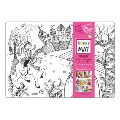 Funny Mat Tovaglietta Lavabile da Colorare Principe e Principesse 48x33,5 cm