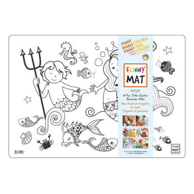 Funny Mat Tovaglietta Lavabile da Colorare Sirena 48x33,5 cm