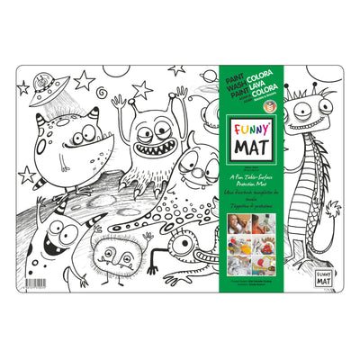 Funny Mat Tovaglietta Lavabile da Colorare Alieni 48x33,5 cm