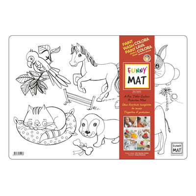 Funny Mat Tovaglietta Lavabile da Colorare Cuccioli 48x33,5 cm