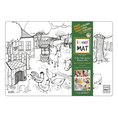 Funny Mat Tovaglietta Lavabile da Colorare La Fattoria 48x33,5 cm