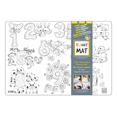 Funny Mat Tovaglietta Lavabile da Colorare Scienza e Cultura Numeri 48x33,5 cm