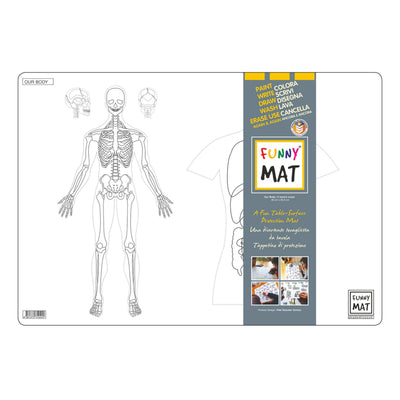 Funny Mat Tovaglietta Lavabile da Colorare Scienza e Cultura Corpo Umano 48x33,5 cm