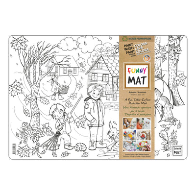 Funny Mat Tovaglietta Lavabile da Colorare Green Autunno 48x33,5 cm
