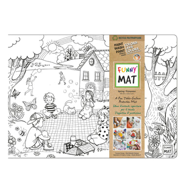 Funny Mat Tovaglietta Lavabile da Colorare Green Primavera 48x33,5 cm