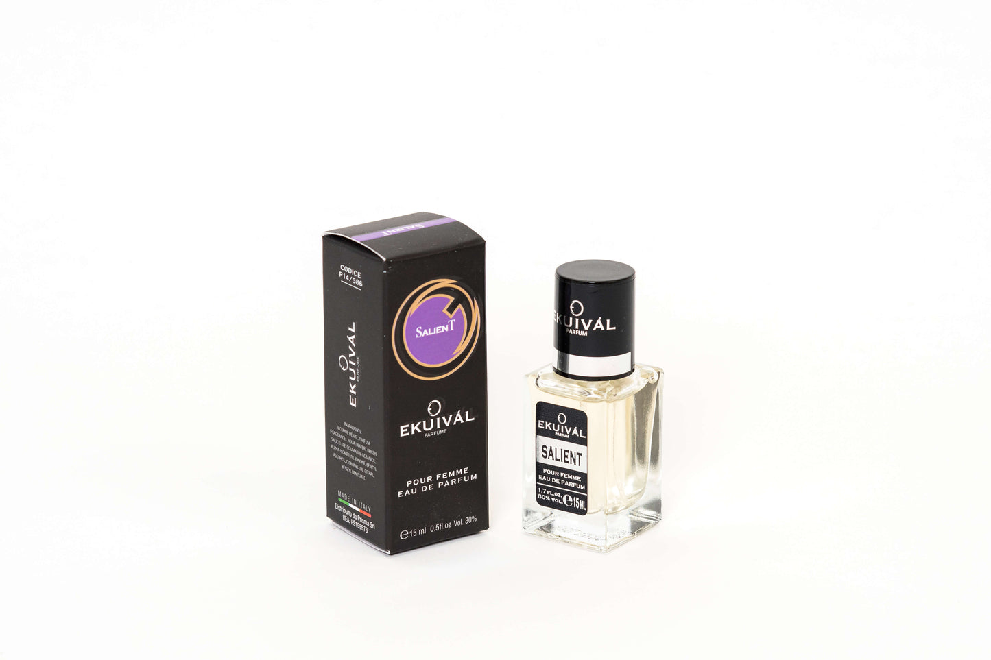 Profumo femminile Salient 15ml eau de parfum - note di mandarino gelsomino cuore floreale legnoso ambra cashmeran