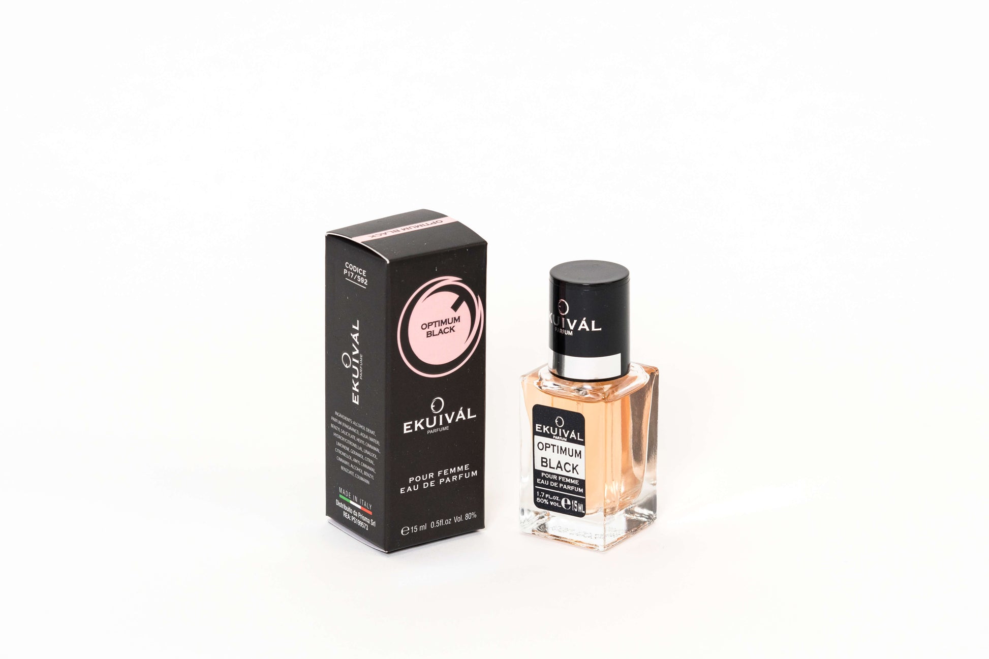 Profumo femminile Optimum Black 15ml eau de parfum - note di caffè fiori d'arancio gelsomino vaniglia patchouli cedro