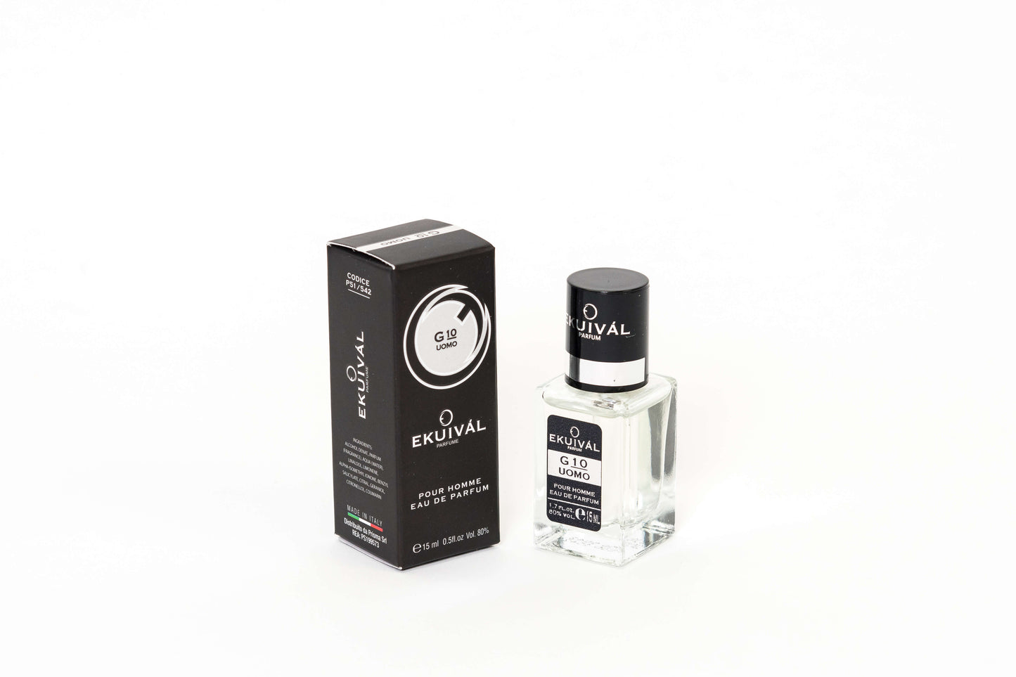 Profumo maschile G10 Uomo 15ml eau de parfum - note di bergamotto e limone cuore marino con geranio e rosmarino scia fresca aromatica