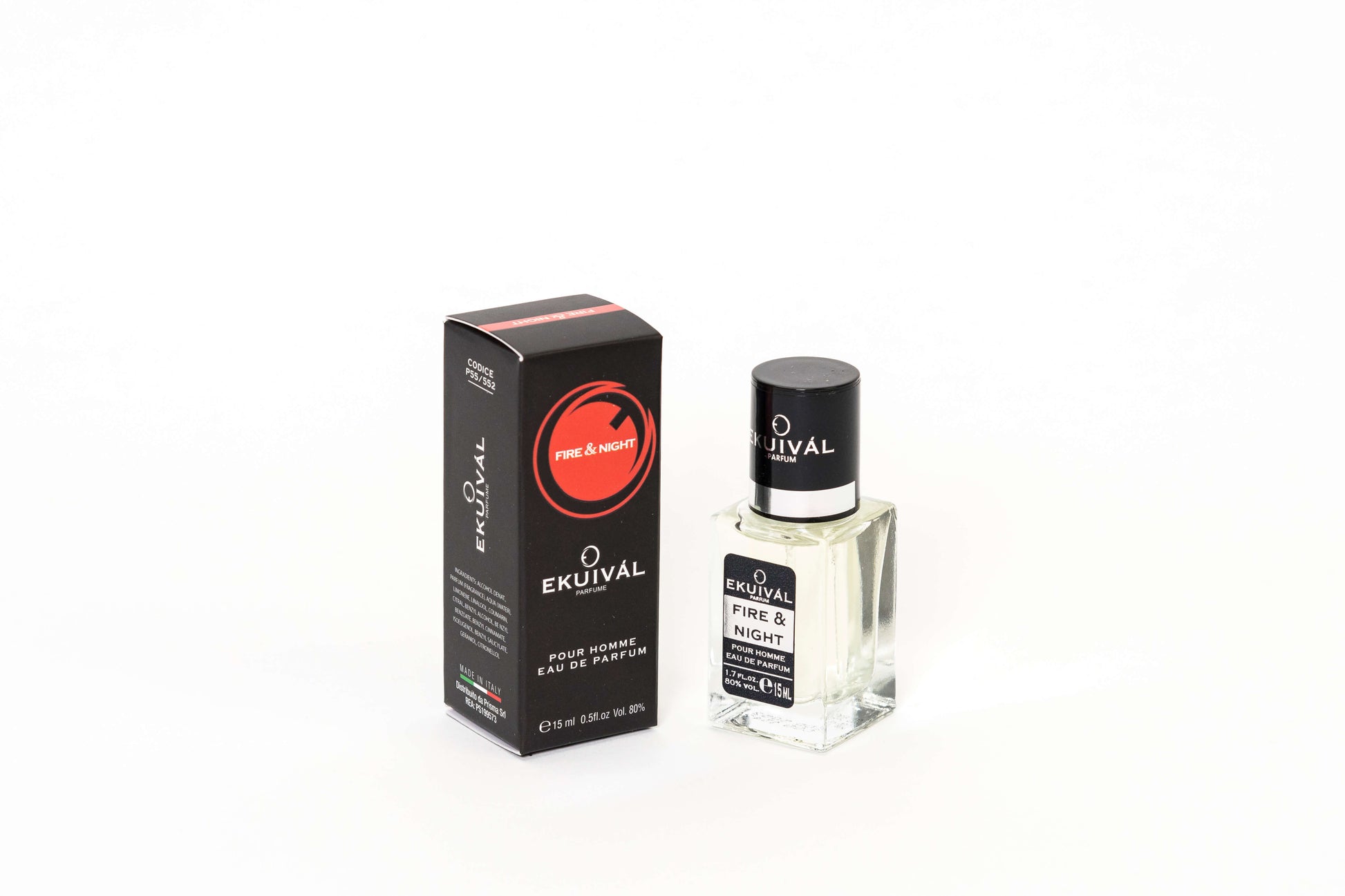Profumo maschile Fire & Night 15ml eau de parfum - note di mandarino e noce moscata cuore di cuoio e lavanda base di muschio e ambra