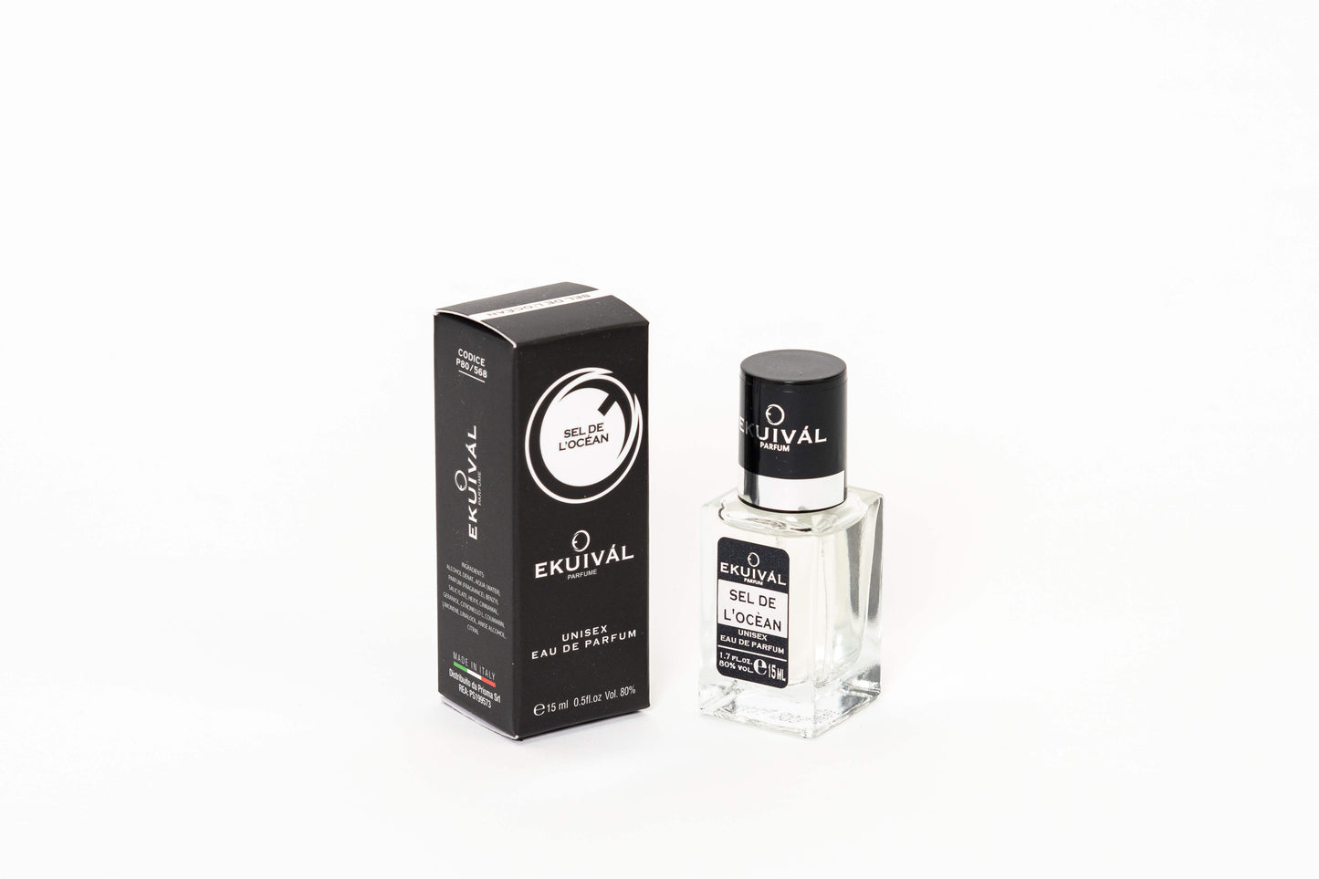 Profumo unisex Sel de L'Ocean 15ml eau de parfum - note di sale marino e alghe cuore di mirto base di muschio bianco e ambra