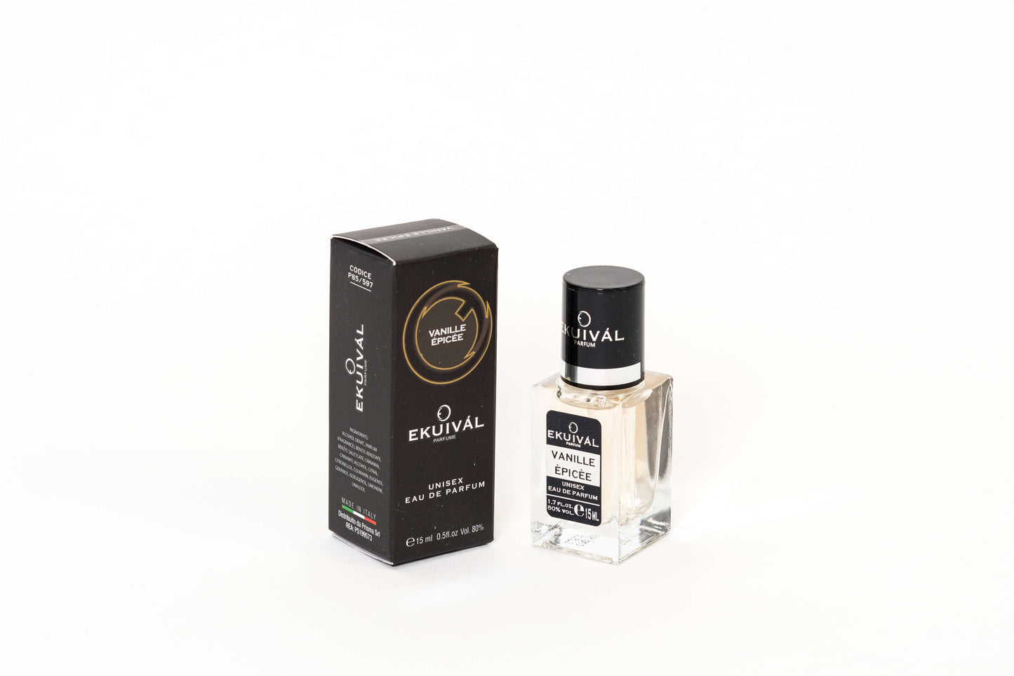 Profumo unisex Vanille Épicée 15ml eau de parfum - note di vaniglia e spezie orientali cuore di tabacco base di sandalo e cacao