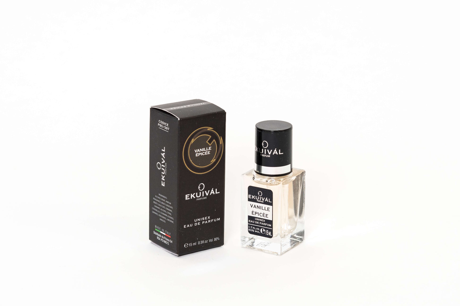 Profumo unisex Vanille Épicée 15ml eau de parfum - note di vaniglia e spezie orientali cuore di tabacco base di sandalo e cacao
