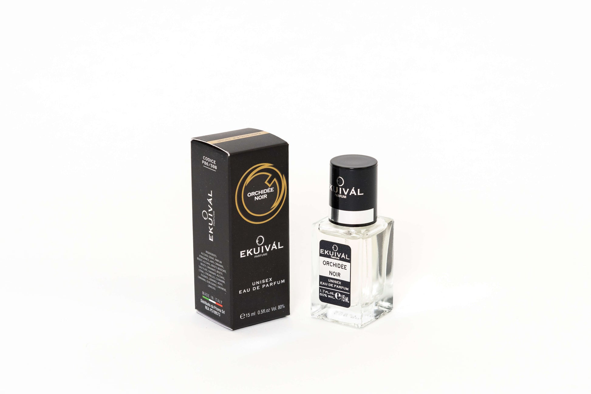 Profumo unisex Orchidée Noir 15ml eau de parfum - note di tartufo e ylang-ylang cuore di orchidea nera e spezie base di incenso e sandalo