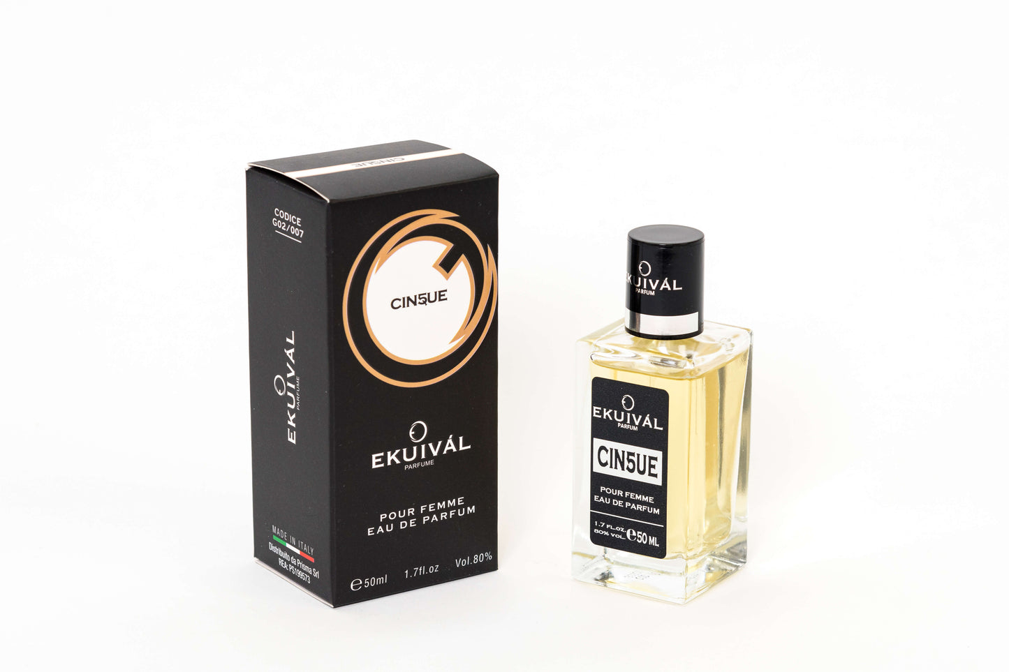 Profumo femminile Cin5ue 50ml eau de parfum - note agrumate cuore di rosa e gelsomino base di vaniglia e sandalo