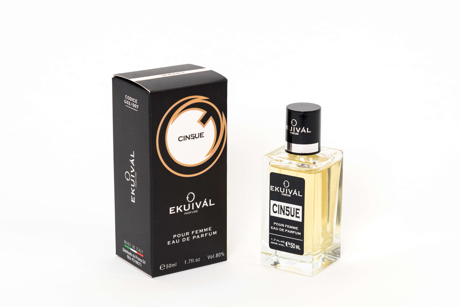 Profumo femminile Cin5ue 50ml eau de parfum - note agrumate cuore di rosa e gelsomino base di vaniglia e sandalo