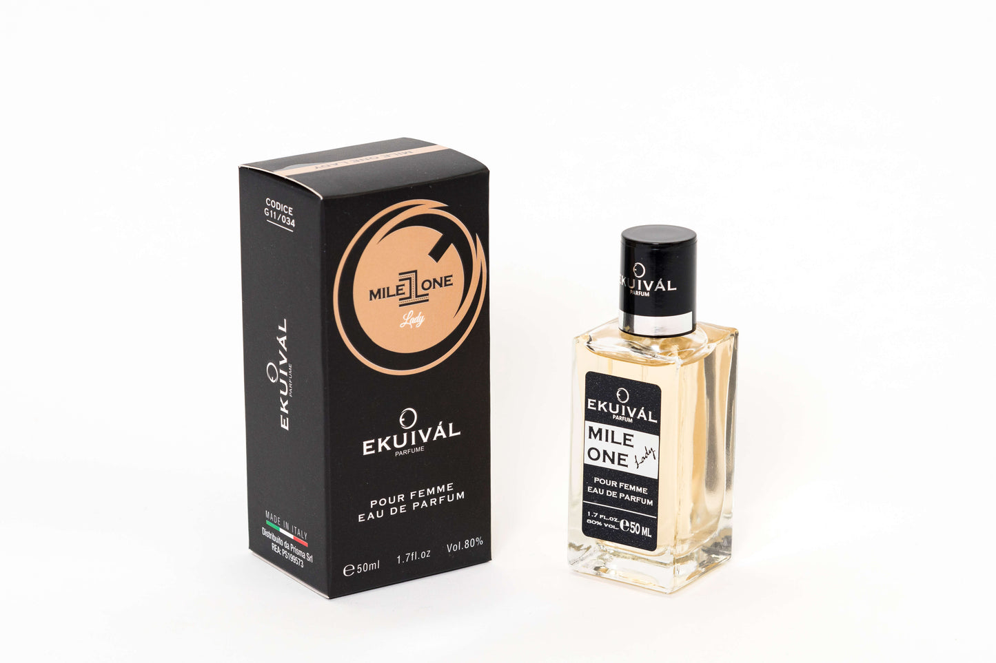 Profumo femminile Mile One Lady 50ml eau de parfum - note di lampone e neroli cuore di fiori d'arancio e gelsomino base di miele e patchouli