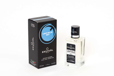 Profumo femminile Light Blue Sea 50ml eau de parfum - note di limone e mela verde cuore di gelsomino e bambù base di cedro e ambra