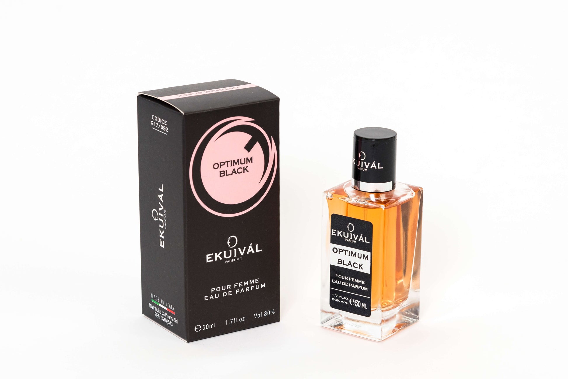 Profumo femminile Optimum Black 50ml eau de parfum - note di caffè e fiori d'arancio cuore di gelsomino e vaniglia base di patchouli e cedro