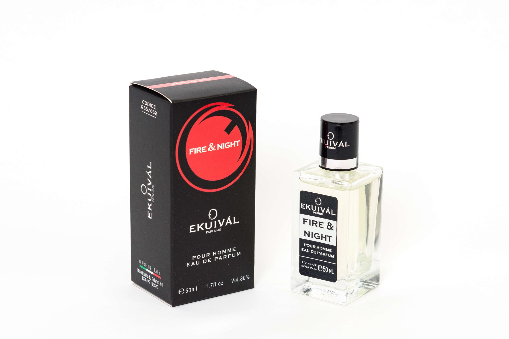 Profumo maschile Fire & Night 50ml eau de parfum - note di mandarino e noce moscata cuore di cuoio e lavanda base di muschio e ambra