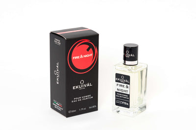 Profumo maschile Fire & Night 50ml eau de parfum - note di mandarino e noce moscata cuore di cuoio e lavanda base di muschio e ambra