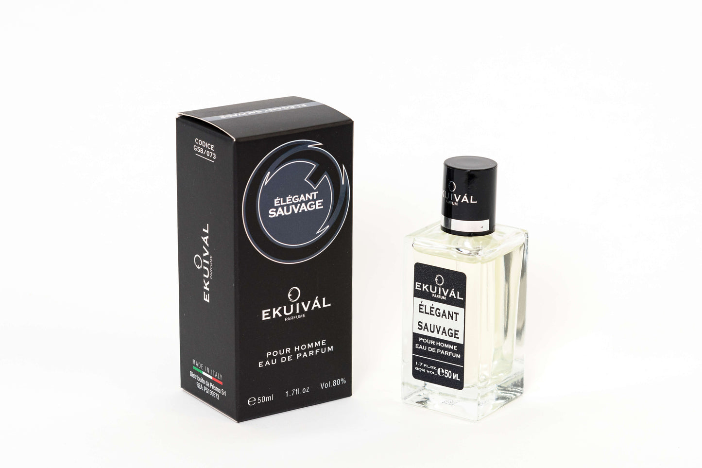 Profumo maschile Elegant Sauvage 50ml eau de parfum - note di bergamotto e pepe cuore di lavanda e patchouli base di legni ambrati e muschi