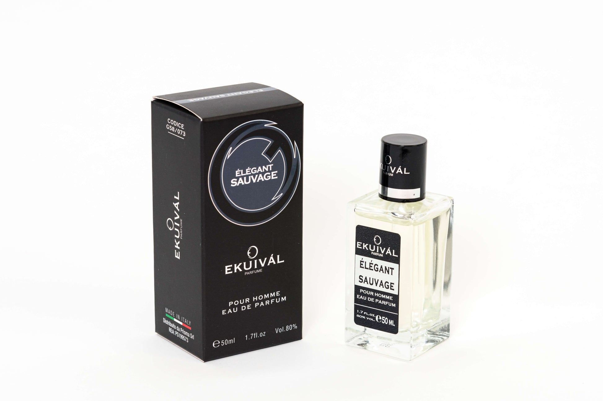 Profumo maschile Elegant Sauvage 50ml eau de parfum - note di bergamotto e pepe cuore di lavanda e patchouli base di legni ambrati e muschi