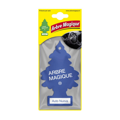 Deodorante auto Arbre Magique Auto Nuova a forma di alberello, fragranza classica di auto nuova con note di viola, iris e muschio