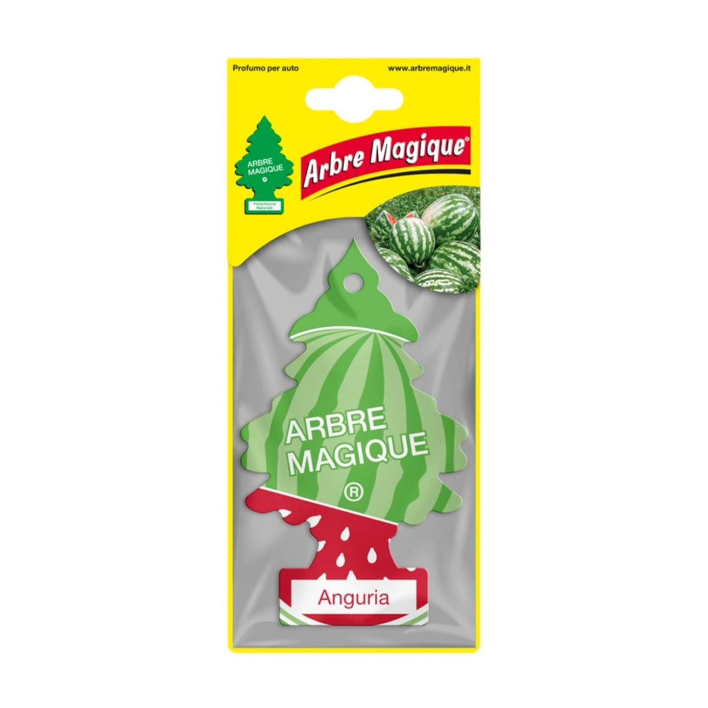 Deodorante auto Arbre Magique Anguria a forma di alberello, fragranza dolce e succosa di anguria estiva