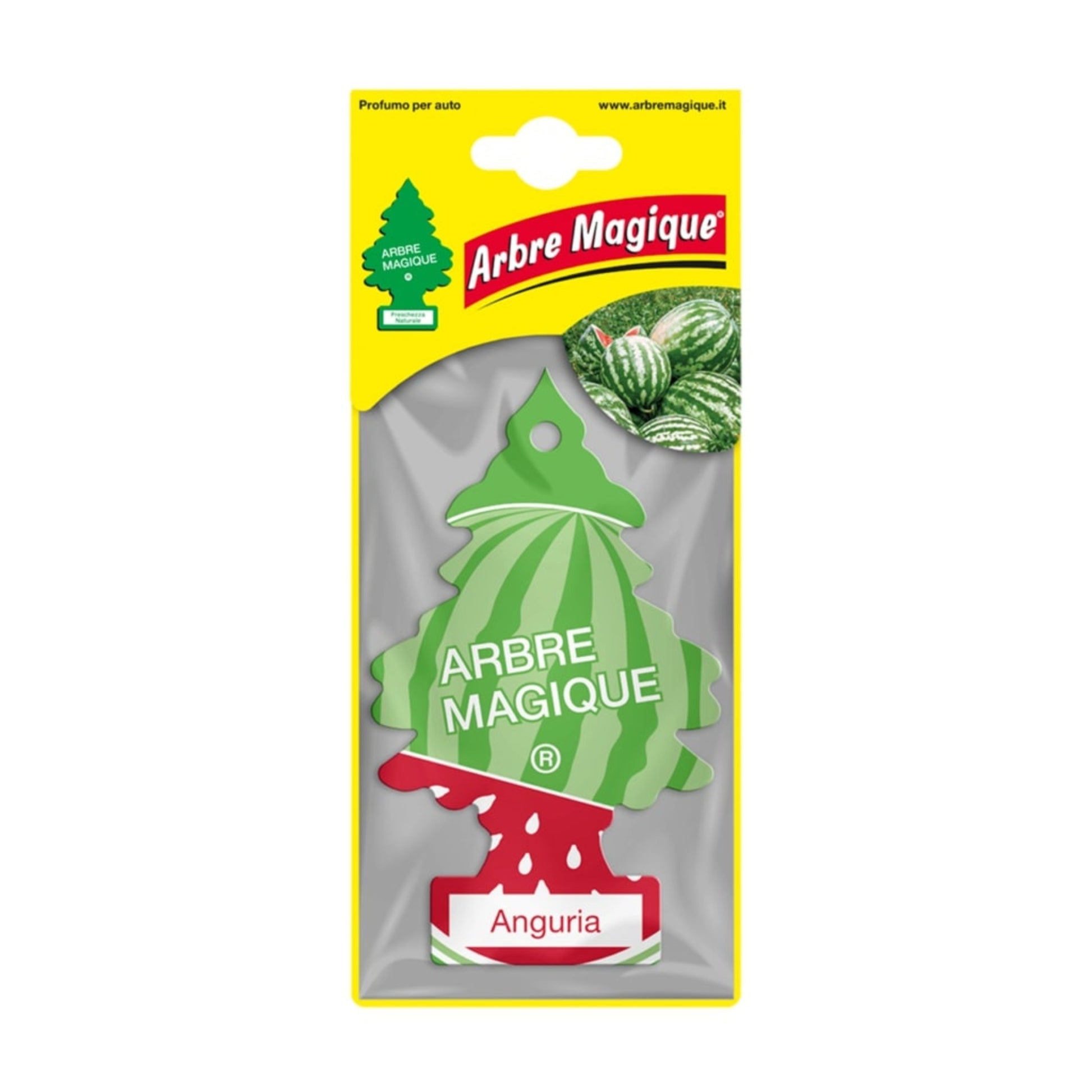 Deodorante auto Arbre Magique Anguria a forma di alberello, fragranza dolce e succosa di anguria estiva