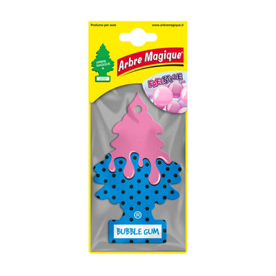 Deodorante auto Arbre Magique Bubble Gum a forma di alberello, fragranza dolce di zucchero, vaniglia, ciliegia e banana