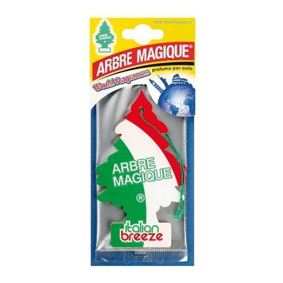 Deodorante auto Arbre Magique Italian Breeze a forma di alberello, fragranza mediterranea di agrumi, lavanda e muschio
