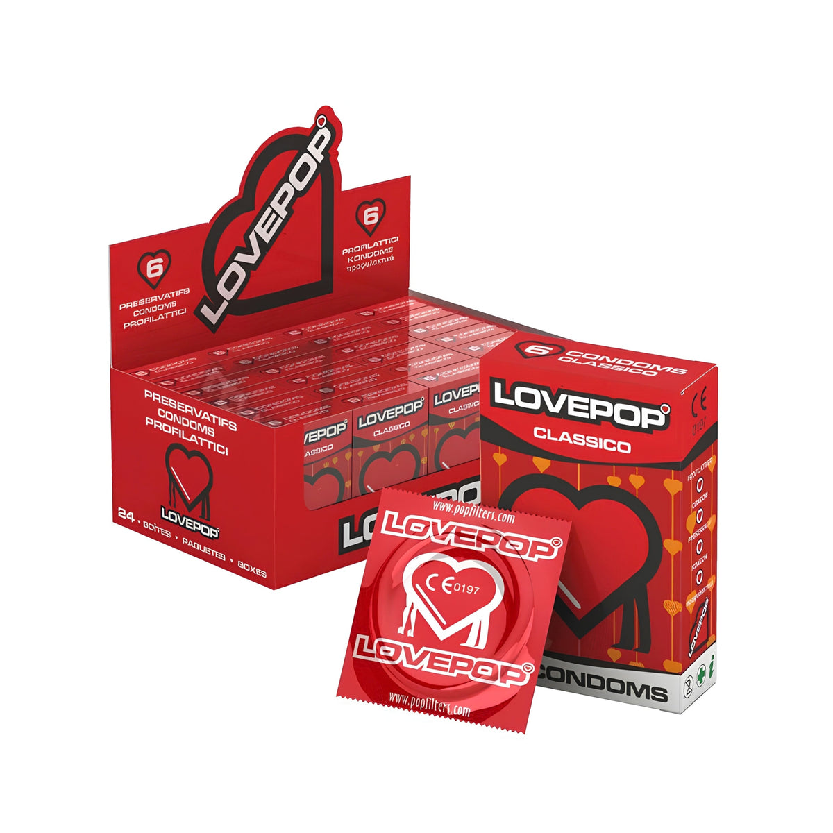 LovePoP Classico 6 Profilattici in Astuccio per Distributori Automatici (24PZ)