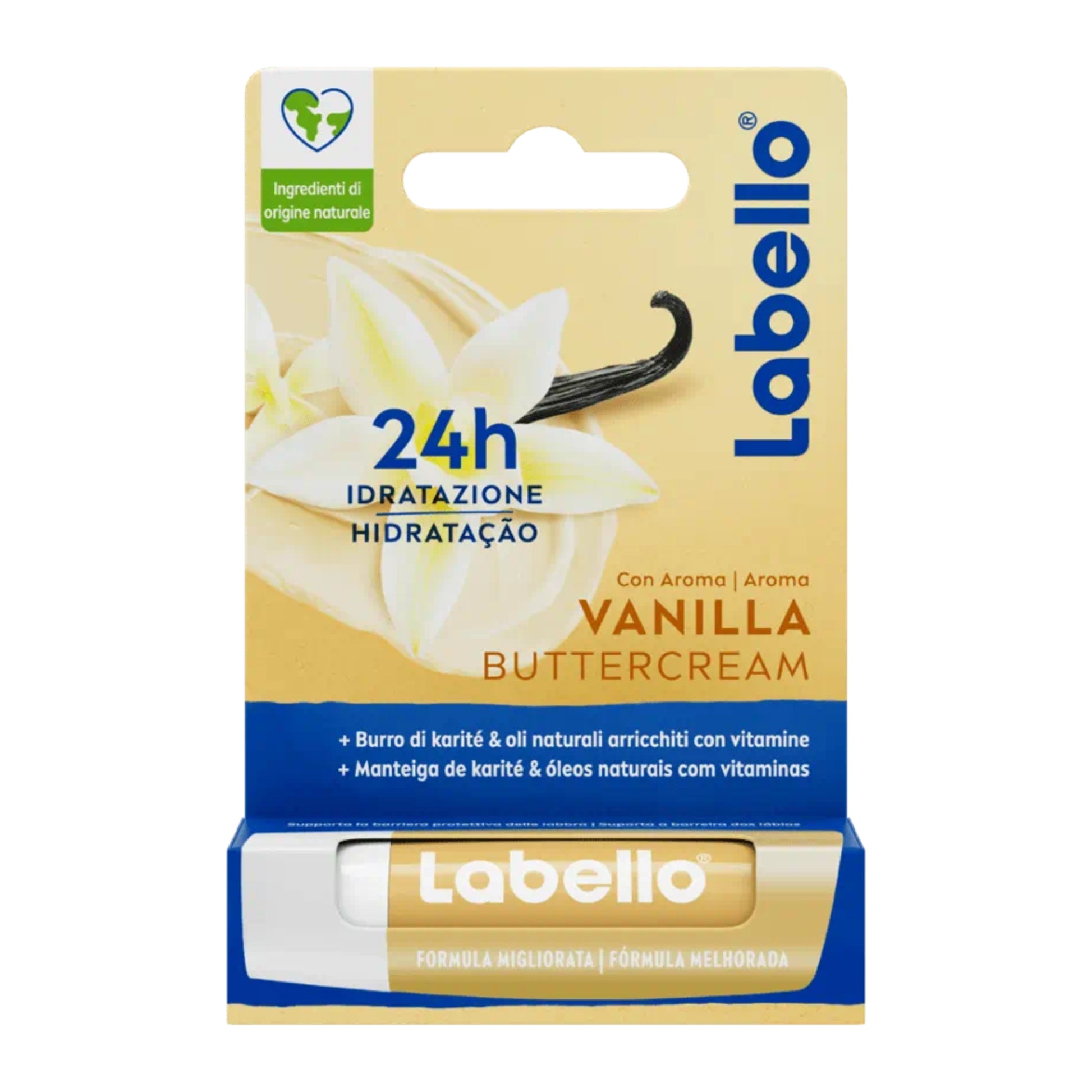 Labello Vanilla Buttercream balsamo labbra 4,8g vaniglia ingredienti naturali burro karite
