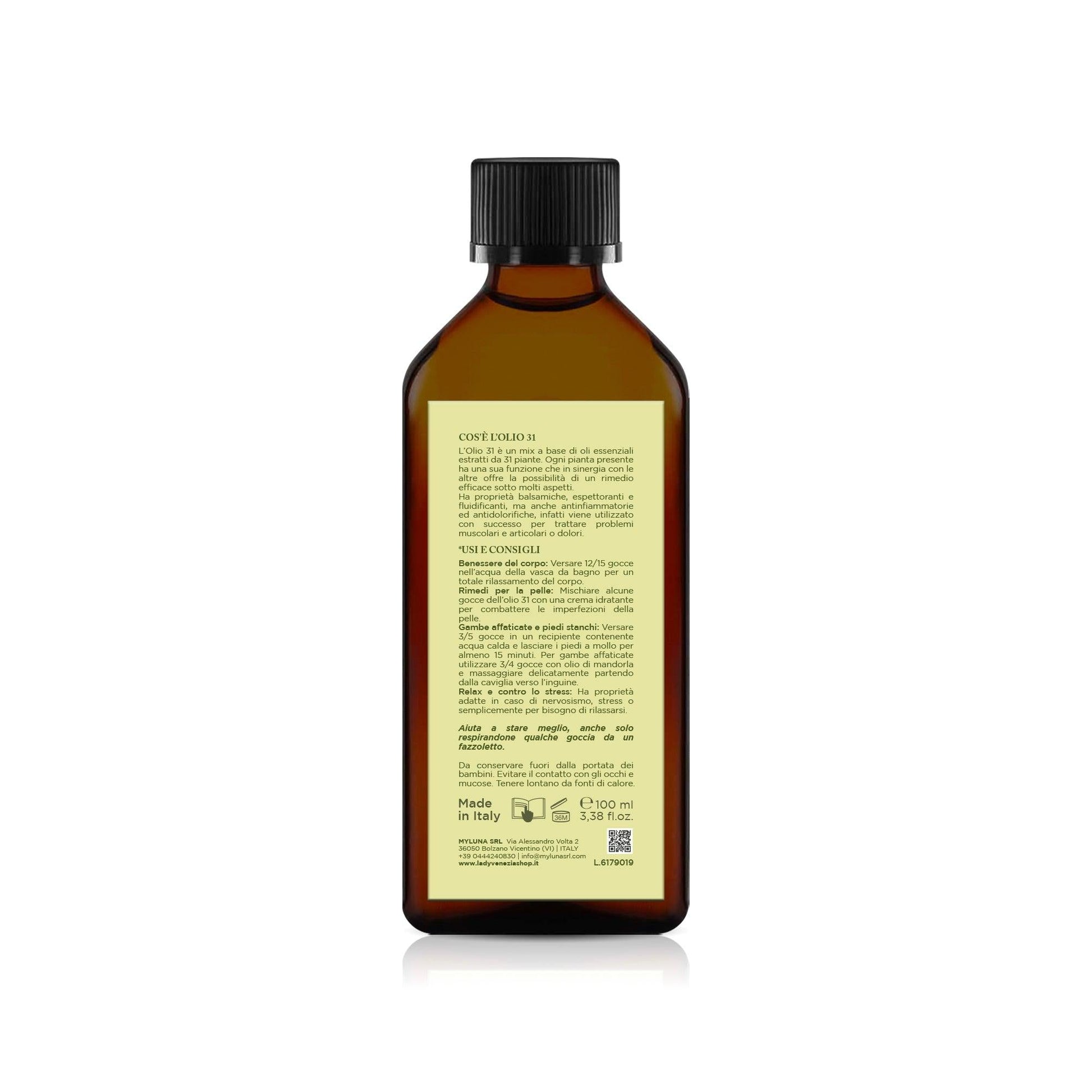 Olio 31 Erbe Krauterol ingredienti piante officinali