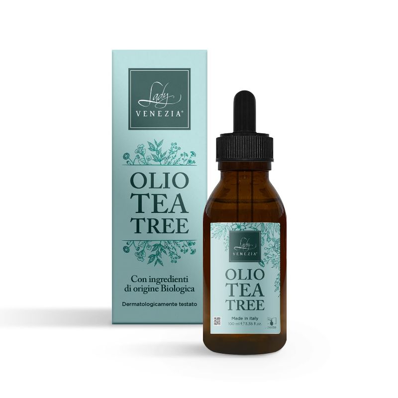 Olio essenziale Tea Tree con contagocce 100 ml proprietà antifungine