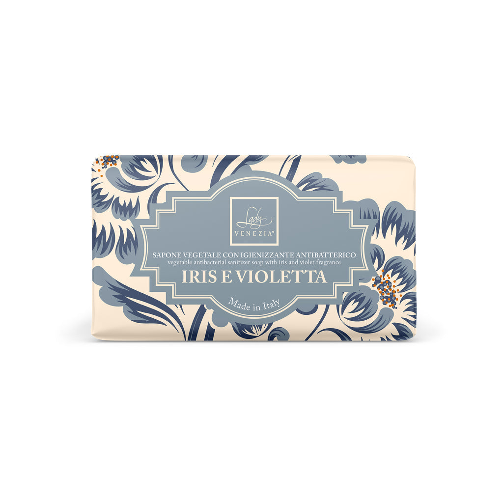 Saponetta Lady Venezia Iris e Violetta 100% vegetale vegana 100g con clorexidina antisettica