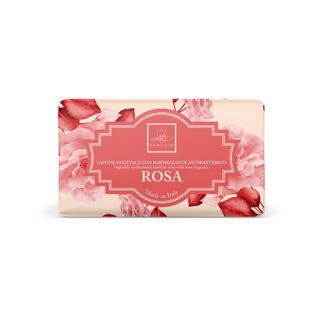 Saponetta Lady Venezia Rosa 100% vegetale vegana 100g con clorexidina antisettica
