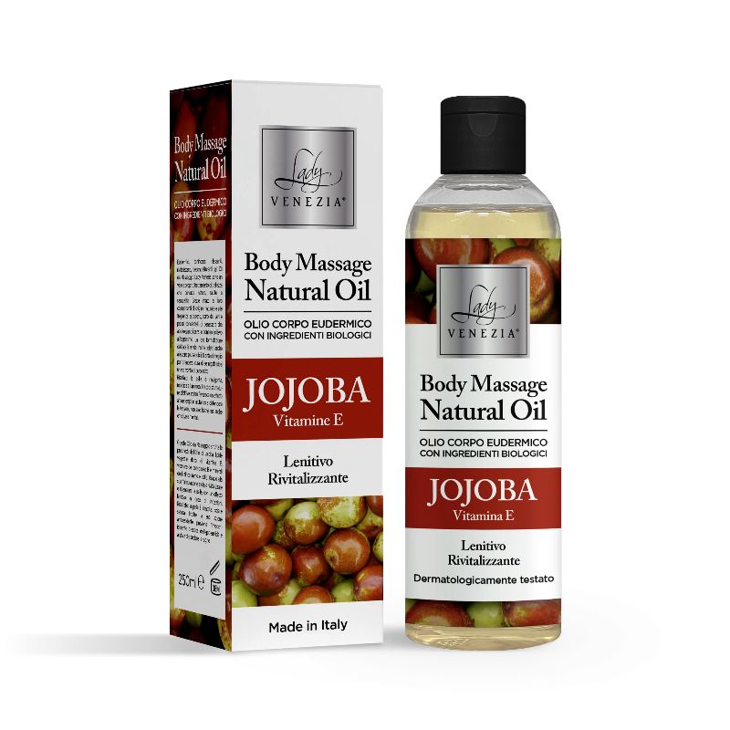 Olio massaggio corpo Lady Venezia 250ml al jojoba ingredienti biologici lenitivo rivitalizzante