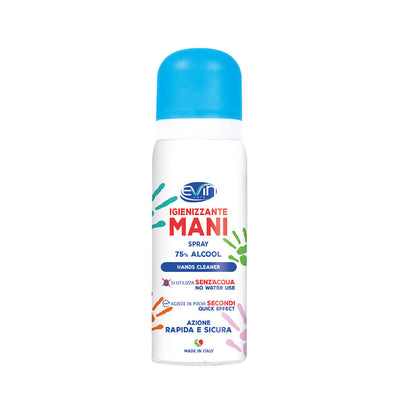 Igienizzante spray Evin Care mani volante superfici 75% alcool 100ml senza risciacquo