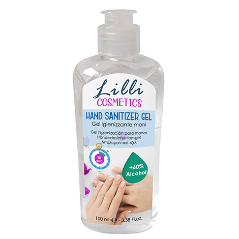Lilli Cosmetics gel igienizzante mani 100ml 62% alcool effetto vellutato 10 secondi