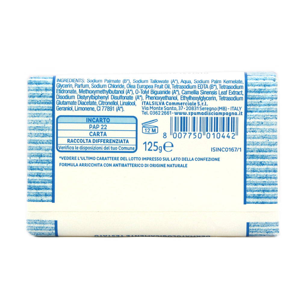 SAPONE DI MARSIGLIA CON ANTIBATTERICO NATURALE SPUMA DI SCIAMPAGNA 125 gr