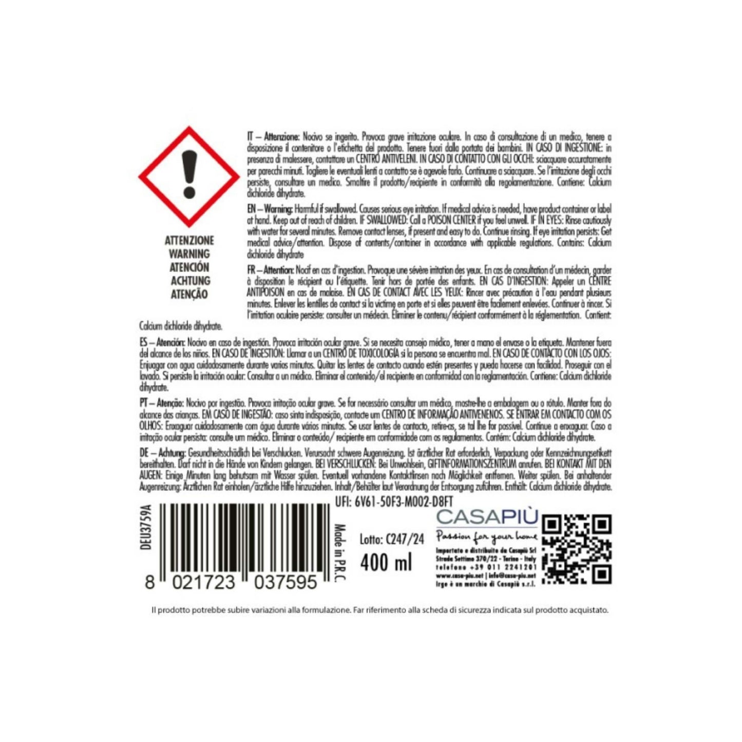 Irge Deumidificatore Antiumidità Antiodore 2 in 1 Carboni Attivi di Bamboo 400ml