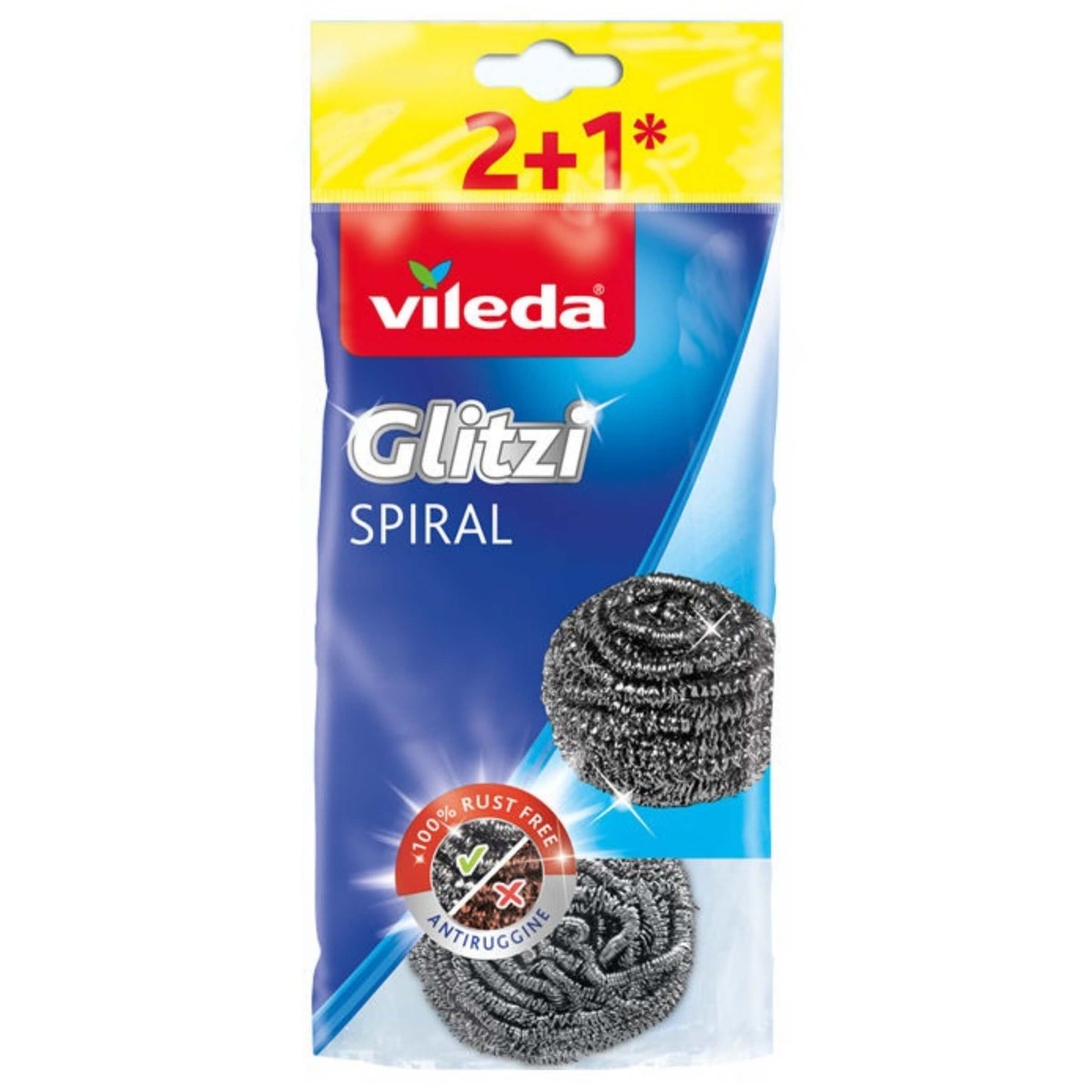 VILEDA PAGLIETTA GLITZI INOX 2+1 OMAGGIO
