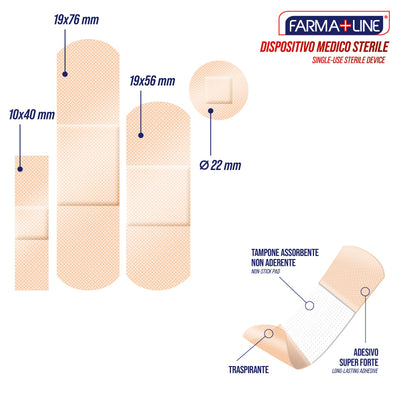 Farmaline Cerotti Classici Assortiti 100 Pezzi
