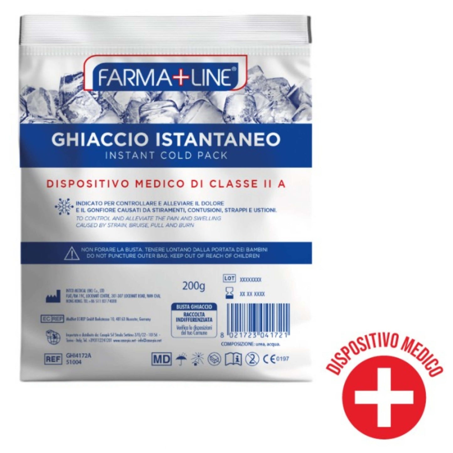Farmaline Ghiaccio Istantaneo Instant Cold Pack Dispositivo Medico 200g