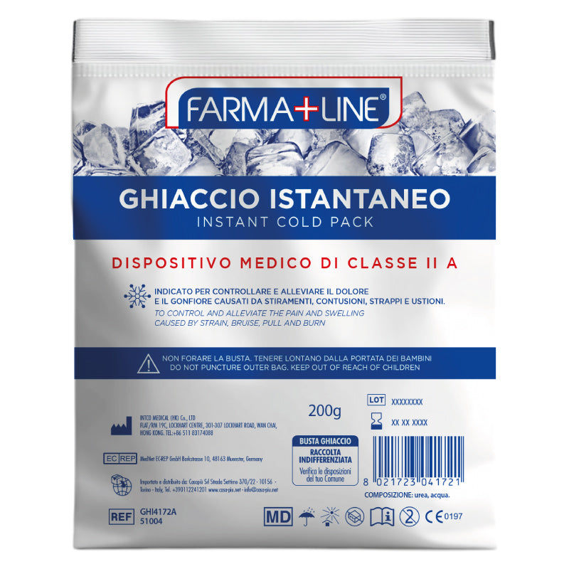 Farmaline Ghiaccio Istantaneo Instant Cold Pack Dispositivo Medico 200g
