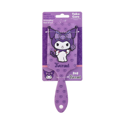 Dettaglio setole spazzola districante Kuromi Sanrio viola